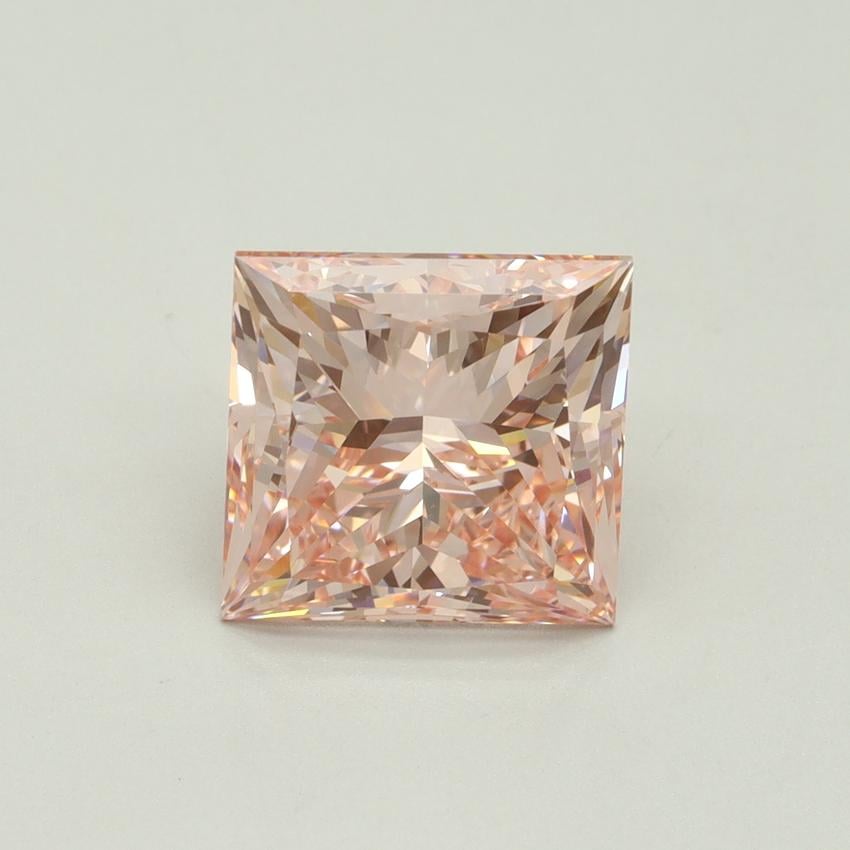 4.21 Ct. Fancy Vivid Pink Princess Lab Grown Diamond