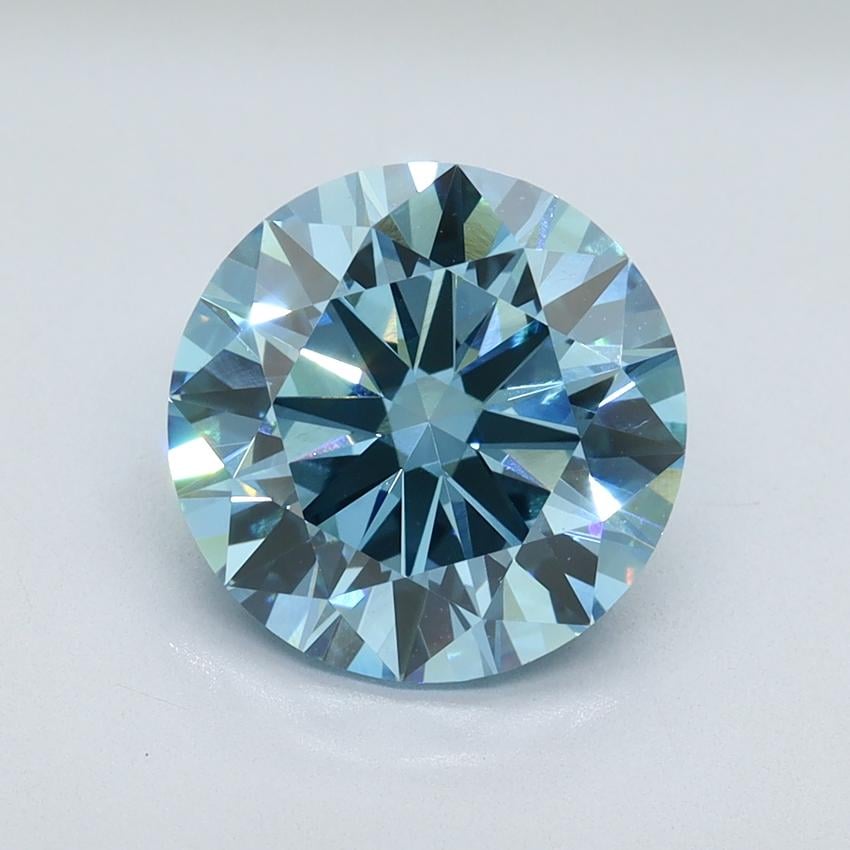 3.01 Ct. Fancy Vivid Blue Round Lab Grown Diamond