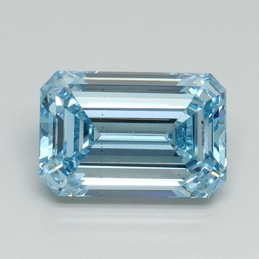 1.50 Ct. Fancy Vivid Blue Emerald Lab Grown Diamond