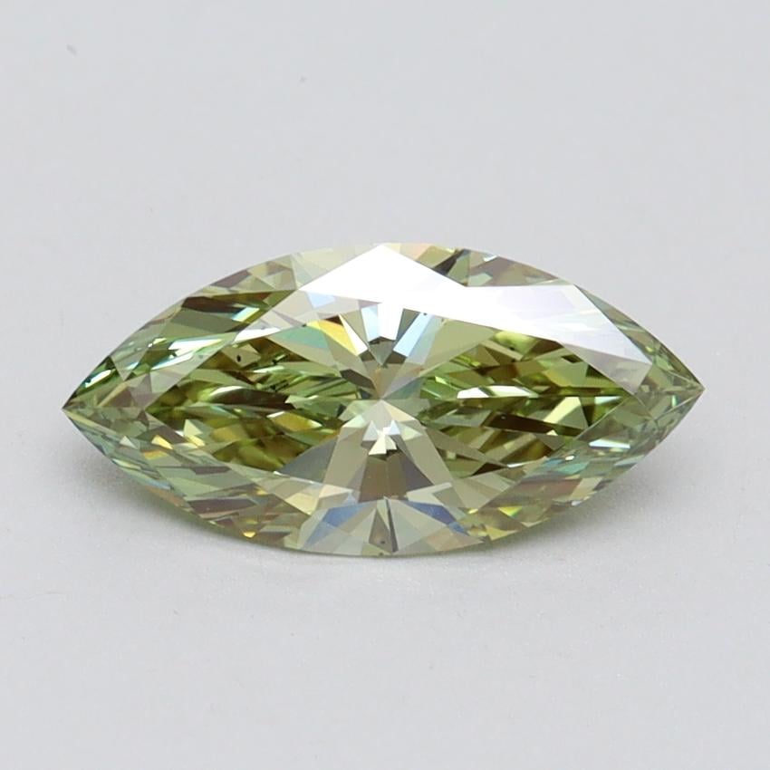 1.08 Ct. Fancy Vivid Green Marquise Lab Grown Diamond