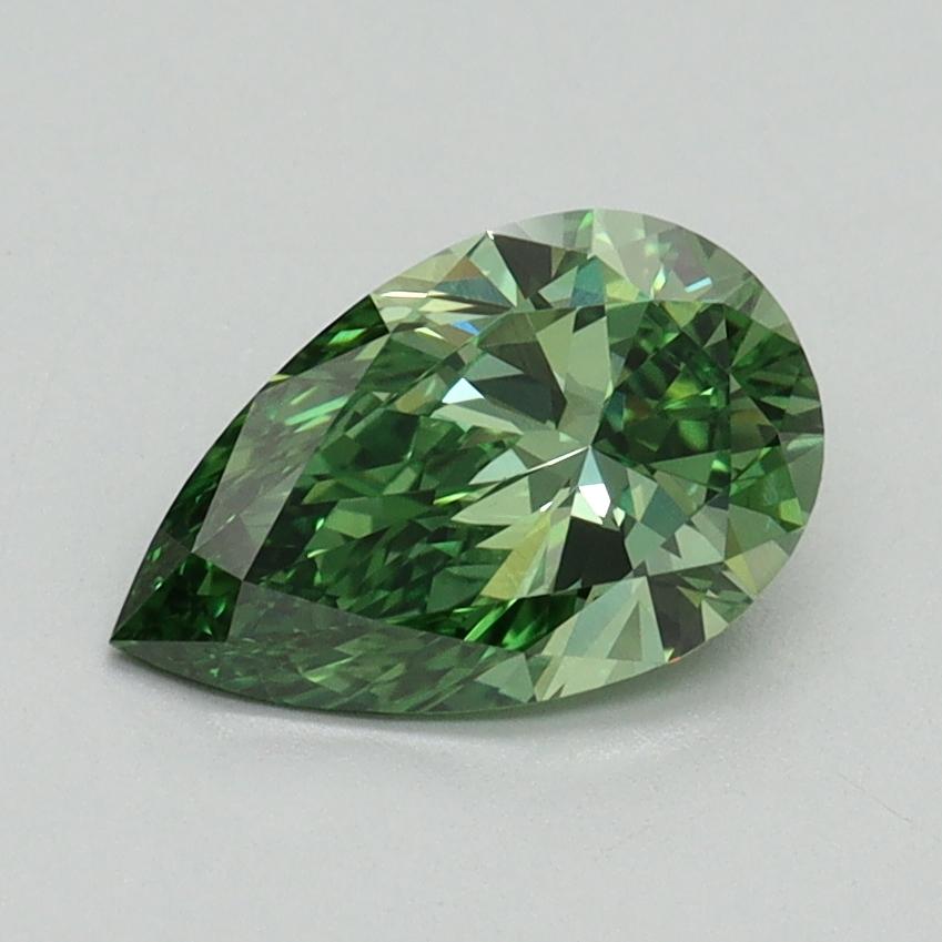 1.03 Ct. Fancy Vivid Green Pear Lab Grown Diamond