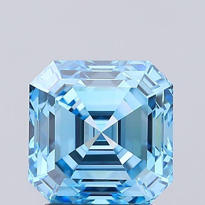 2.06 Ct. Fancy Vivid Blue Asscher Lab Grown Diamond
