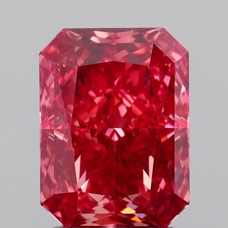 2.12 Ct. Fancy Deep  Pink Radiant Lab Grown Diamond