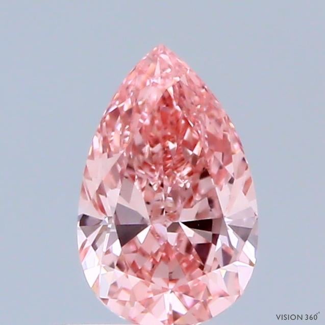 0.57 Ct. Fancy Vivid Pink Pear Lab Grown Diamond