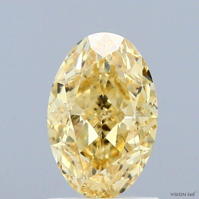 1.63 Ct. Fancy Intense Yellow Oval Lab Grown Diamond