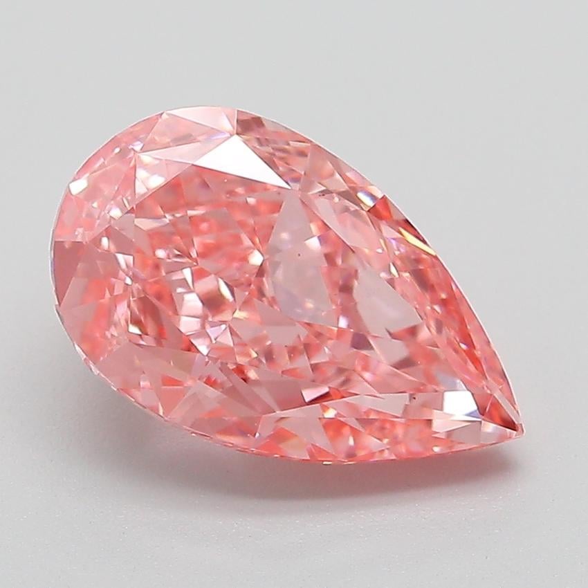 3.01 Ct. Fancy Vivid Pink Pear Lab Grown Diamond