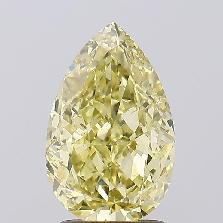 2.44 Ct. Fancy Intense Yellow Pear Lab Grown Diamond