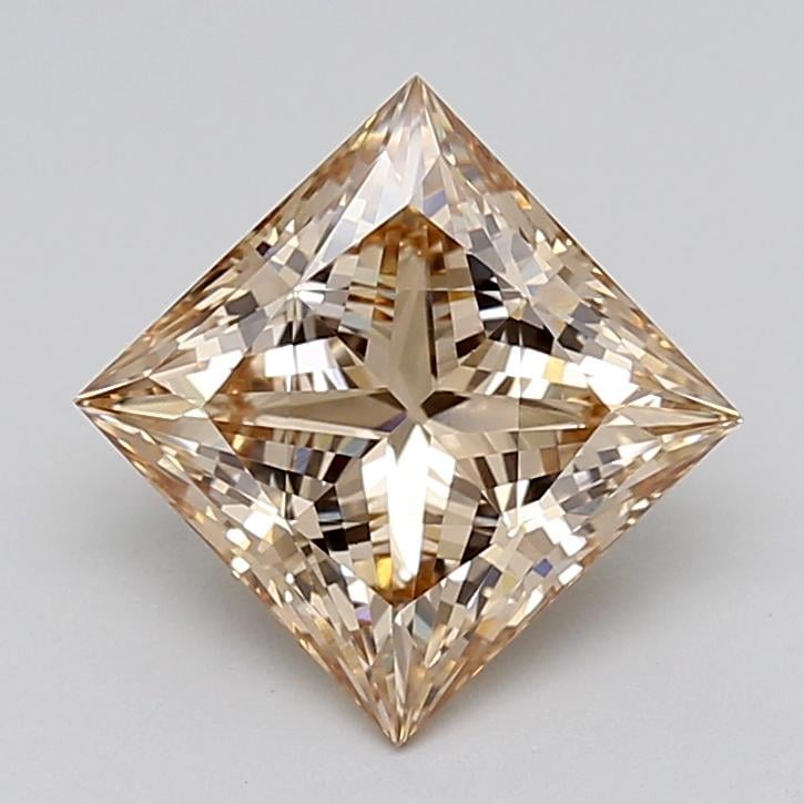 3.03 Ct. Light  Brown Princess Lab Grown Diamond