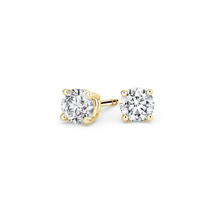 Round Diamond Stud Earrings (1 1/2 ct. tw.) in 18K Yellow Gold