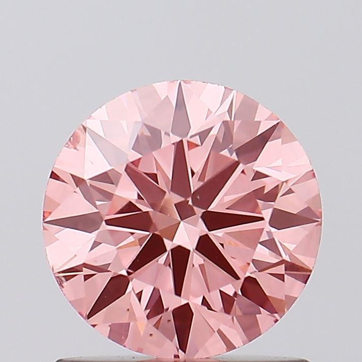 0.91 Ct. Fancy Intense Pink Round Lab Grown Diamond