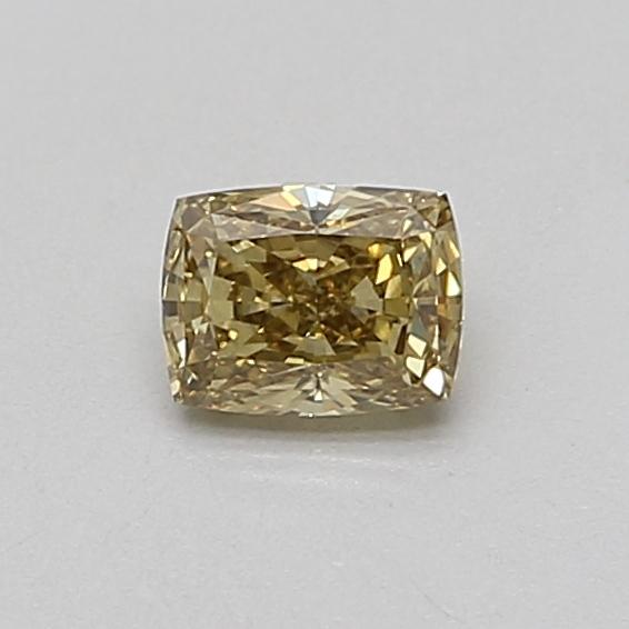 0.47 Ct. Fancy Intense Grayish Yellow Cushion Lab Grown Diamond