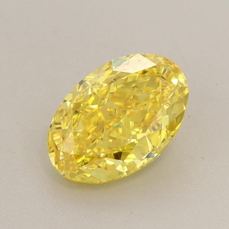 1.04 Ct. Fancy Vivid  Yellow Oval Lab Grown Diamond