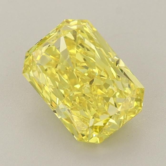 1.14 Ct. Fancy Vivid  Yellow Radiant Lab Grown Diamond