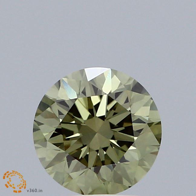 1.06 Ct. Fancy Intense Green Round Lab Grown Diamond