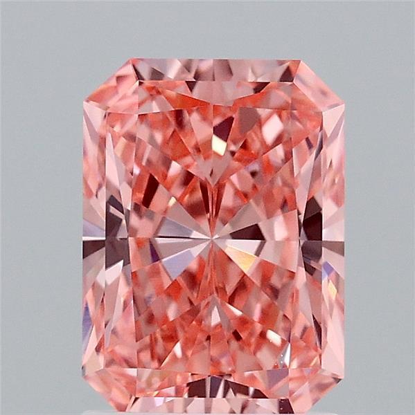 1.69 Ct. Fancy Vivid Pink Radiant Lab Grown Diamond