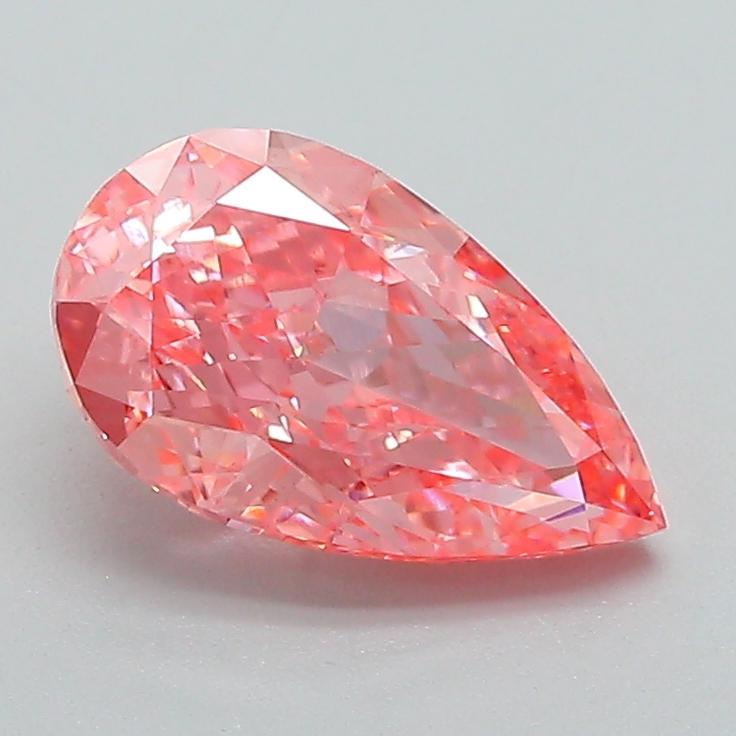 1.42 Ct. Fancy Vivid Pink Pear Lab Grown Diamond