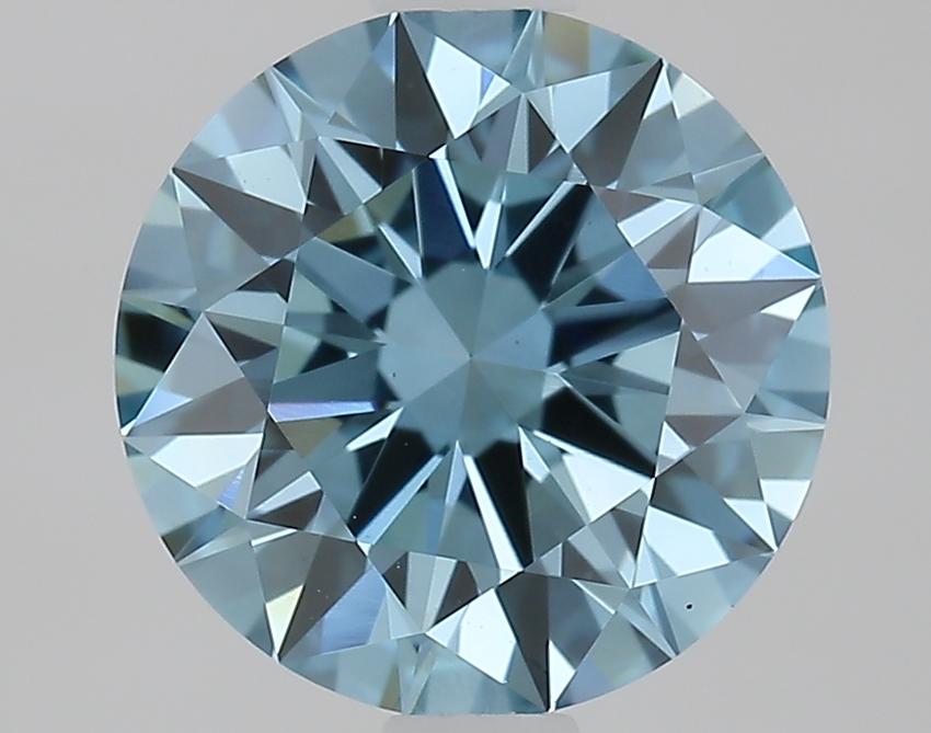 1.60 Ct. Fancy Vivid Blue Round Lab Grown Diamond