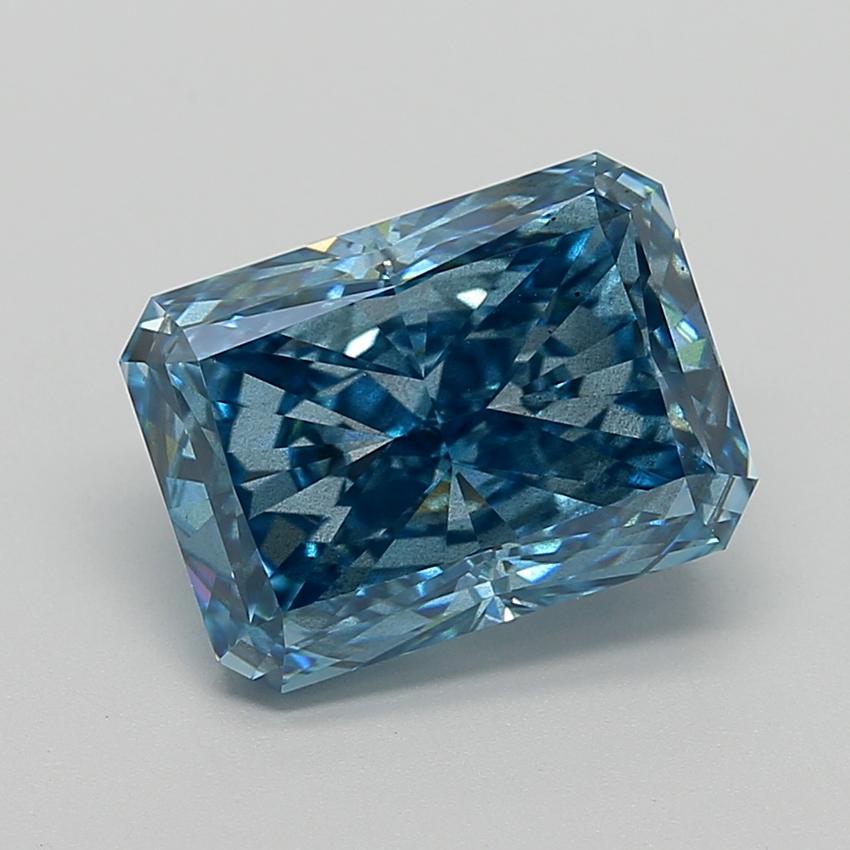 6.03 Ct. Fancy Vivid Blue Radiant Lab Grown Diamond