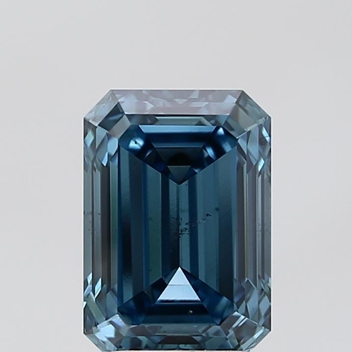 3.05 Ct. Fancy Vivid Blue Emerald Lab Grown Diamond