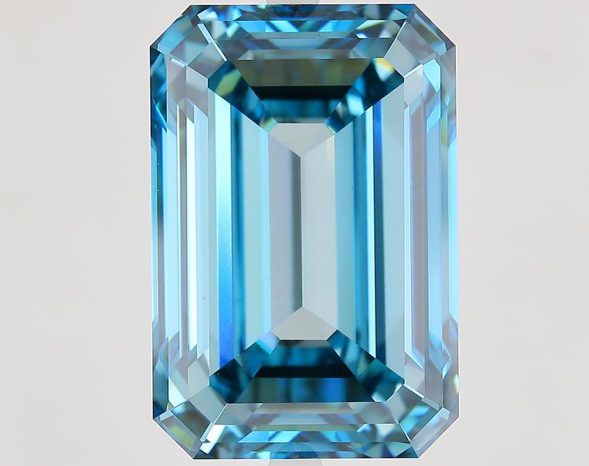 20.10 Ct. Fancy Vivid Blue Emerald Lab Grown Diamond
