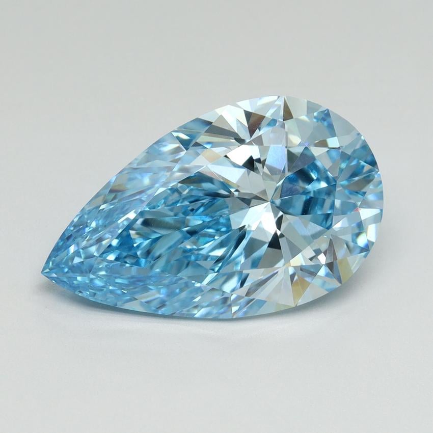 5.06 Ct. Fancy Vivid Blue Pear Lab Grown Diamond