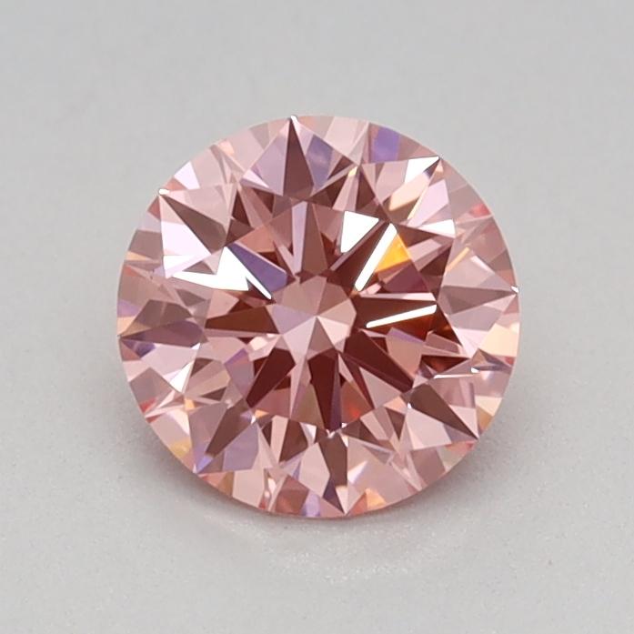 0.52 Ct. Fancy Vivid Pink Round Lab Grown Diamond