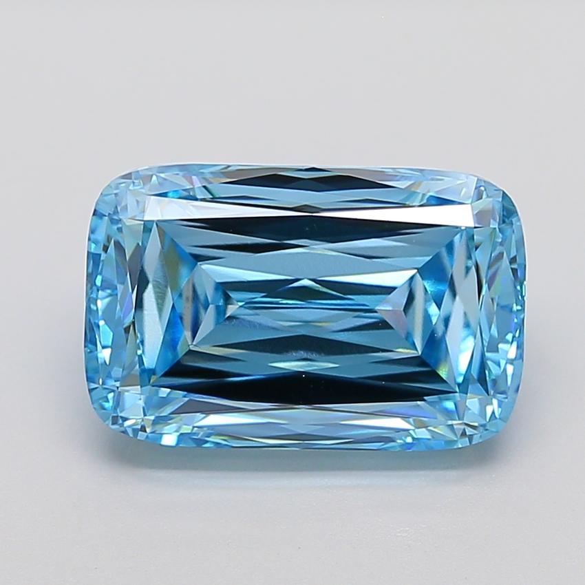 9.07 Ct. Fancy Vivid Blue Cushion Lab Grown Diamond