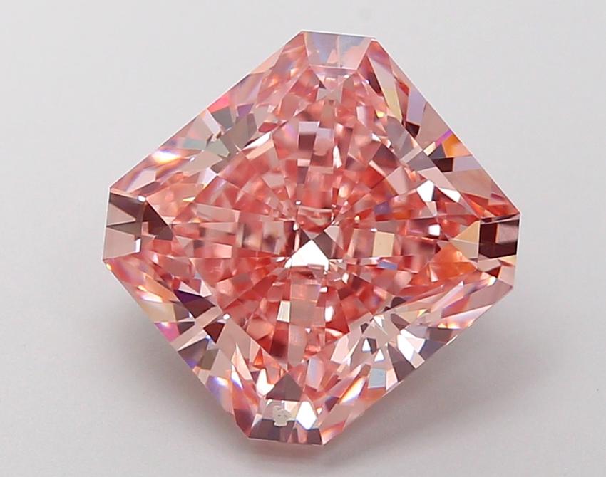 4.66 Ct. Fancy Intense Pink Radiant Lab Grown Diamond