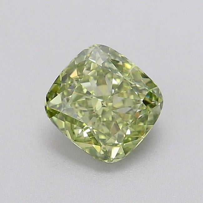1.02 Ct. Fancy Vivid  Green Cushion Lab Grown Diamond