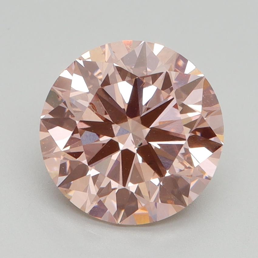 2.50 Ct. Fancy Intense Pink Round Lab Grown Diamond