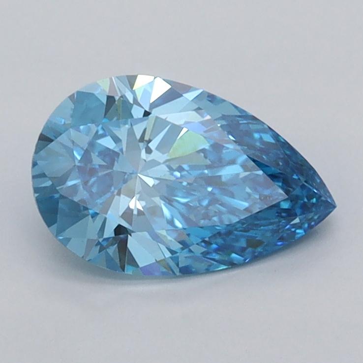 1.03 Ct. Fancy Vivid  Blue Pear Lab Grown Diamond
