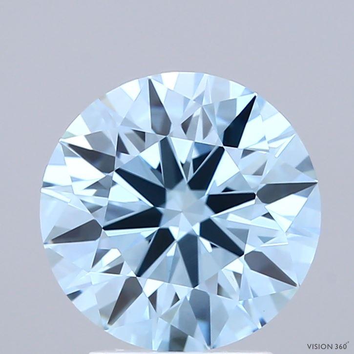 2.70 Ct. Fancy Vivid  Blue Round Lab Grown Diamond