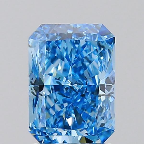 1.58 Ct. Fancy Vivid  Blue Radiant Lab Grown Diamond