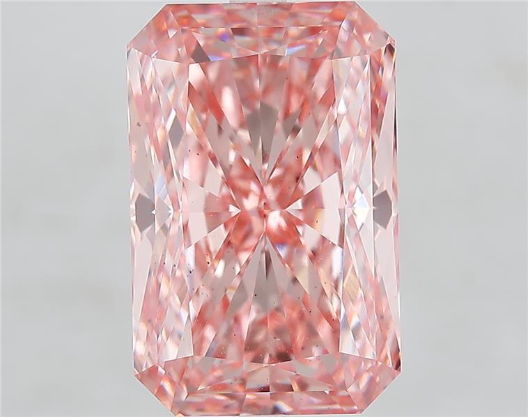 10.10 Ct. Fancy Vivid  Pink Radiant Lab Grown Diamond