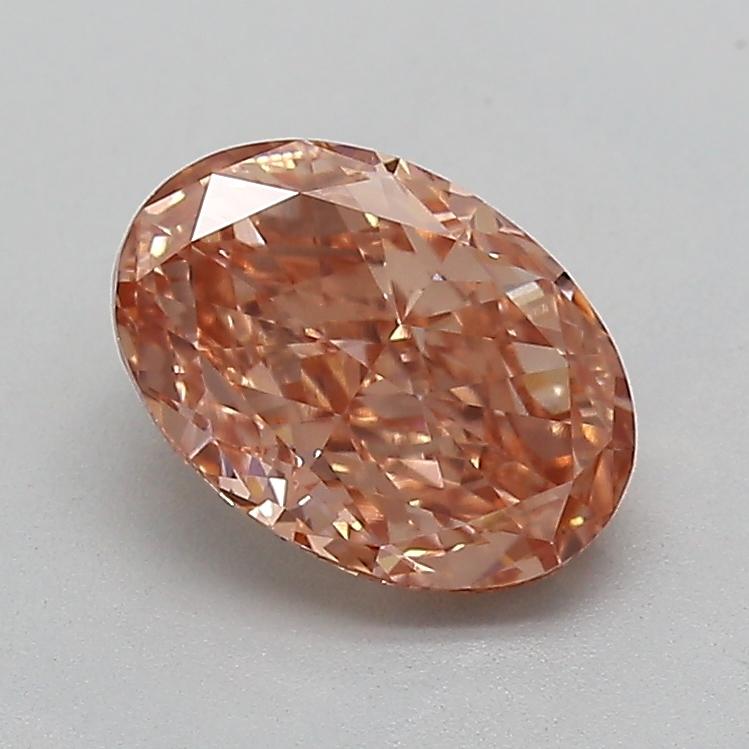 1.64 Ct. Fancy Intense Pink Brown Oval Lab Grown Diamond