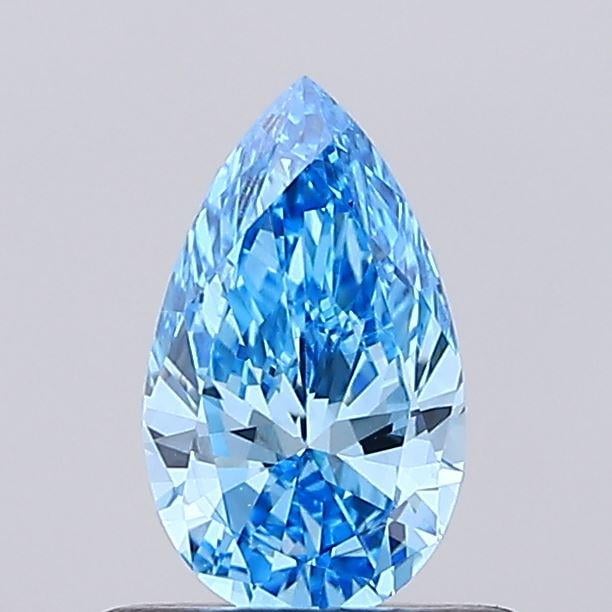 0.48 Ct. Fancy Vivid Blue Pear Lab Grown Diamond