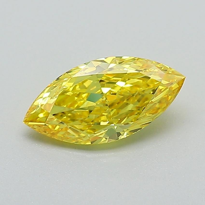 0.98 Ct. Fancy Vivid Yellow Marquise Lab Grown Diamond