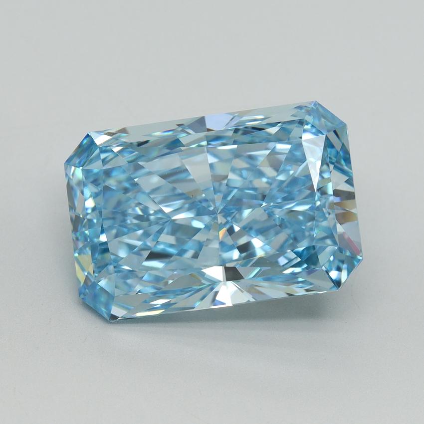 8.04 Ct. Fancy Vivid Blue Radiant Lab Grown Diamond