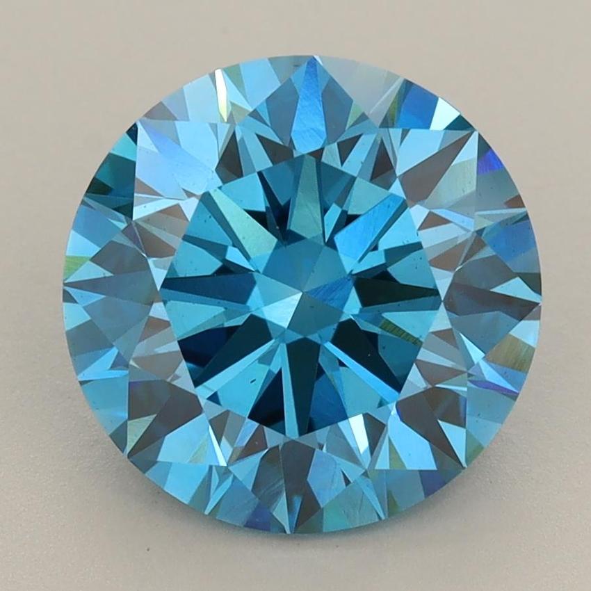 4.00 Ct. Fancy Vivid Blue Round Lab Grown Diamond