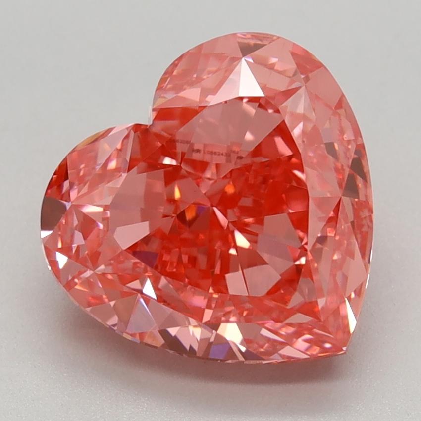 3.15 Ct. Fancy Vivid Pink Heart Lab Grown Diamond