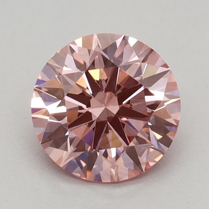 0.57 Ct. Fancy Vivid Pink Round Lab Grown Diamond