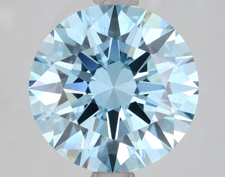 3.07 Ct. Fancy Vivid Blue Round Lab Grown Diamond