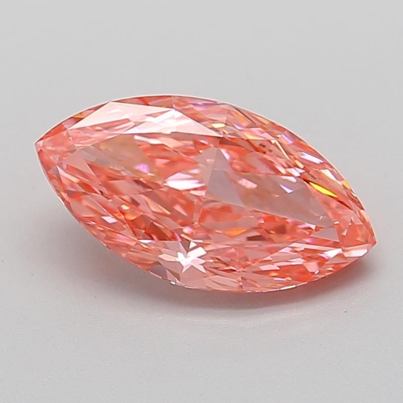 2.58 Ct. Fancy Vivid Pink Marquise Lab Grown Diamond