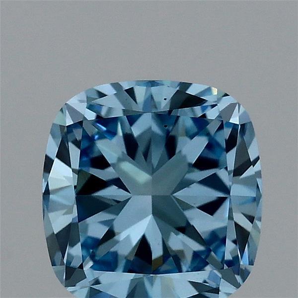 1.00 Ct. Fancy Vivid Blue Cushion Lab Grown Diamond