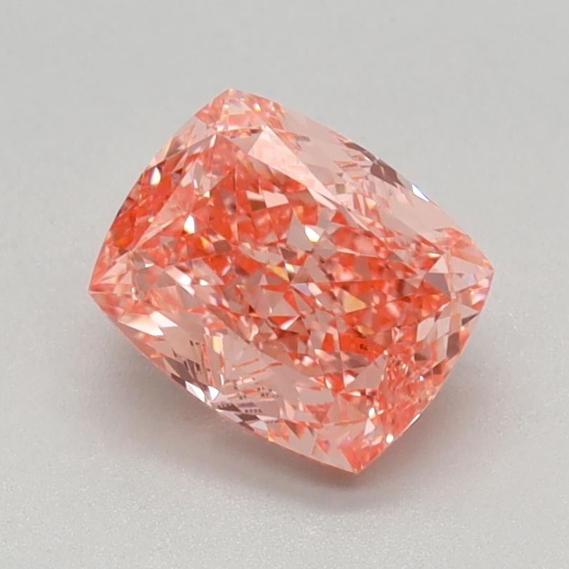 1.09 Ct. Fancy Vivid Pink Cushion Lab Grown Diamond