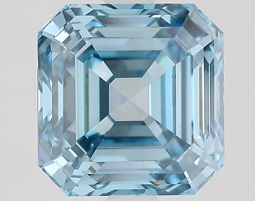 2.75 Ct. Fancy Vivid Blue Asscher Lab Grown Diamond
