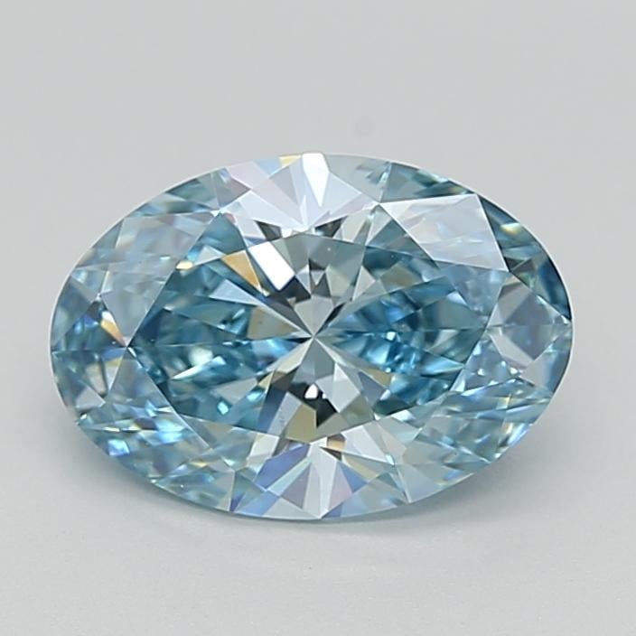 2.19 Ct. Fancy Vivid  Blue Oval Lab Grown Diamond