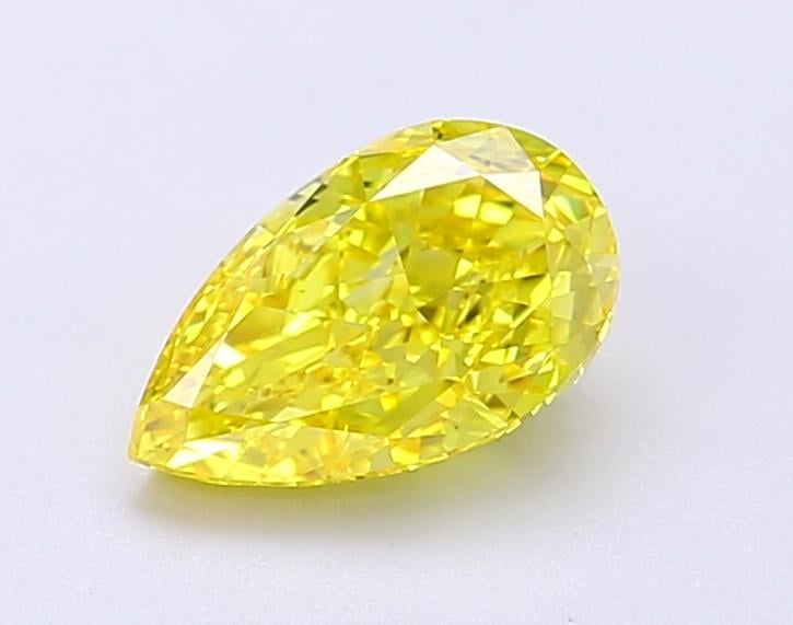 1.10 Ct. Fancy Vivid  Yellow Pear Lab Grown Diamond