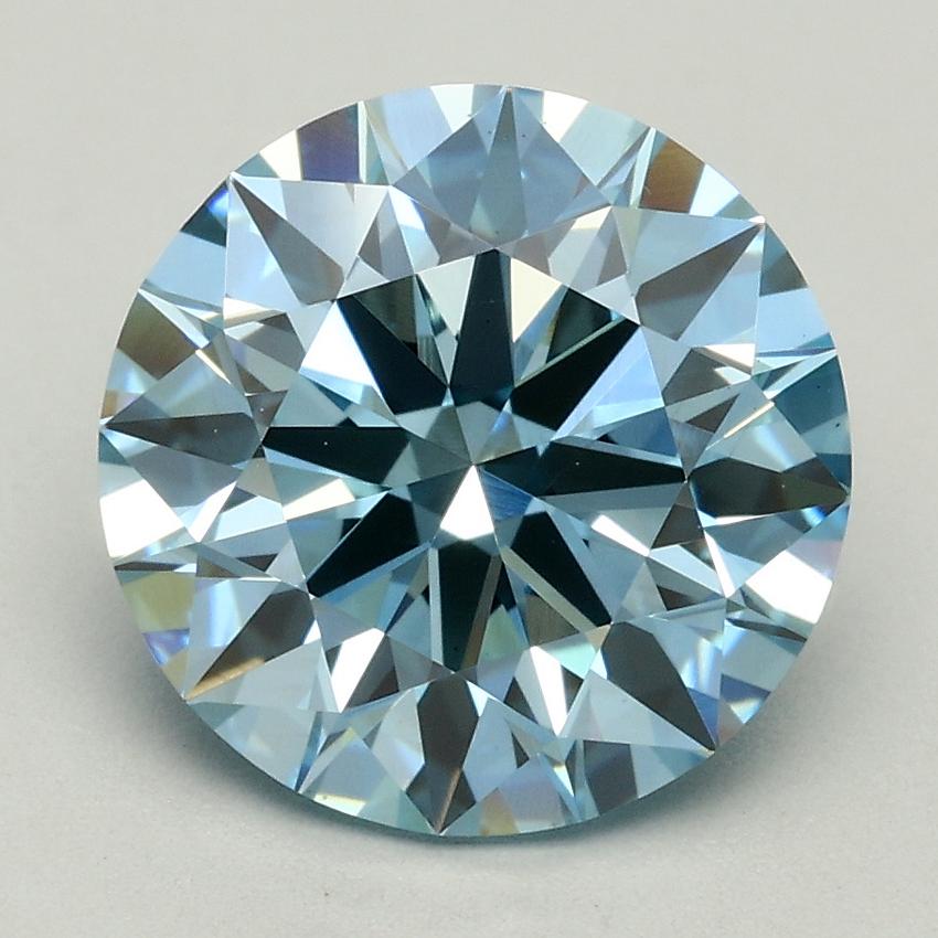 2.52 Ct. Fancy Blue Round Lab Grown Diamond