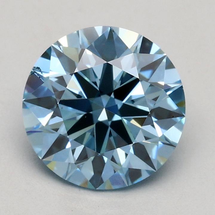 1.06 Ct. Fancy Intense Blue Round Lab Grown Diamond